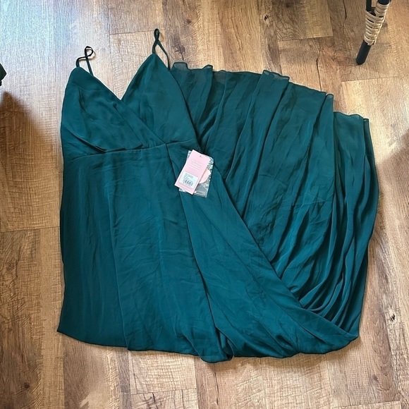 BIRDY GREY Kaia Chiffon Dress In Emerald - Picture 6 of 7